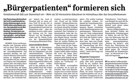 Rhein-Zeitung 09.04.2009