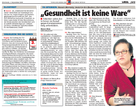 VN-INTERVIEW: Renate Hartwig, Autorin des Buches „Der verkaufte Patient“