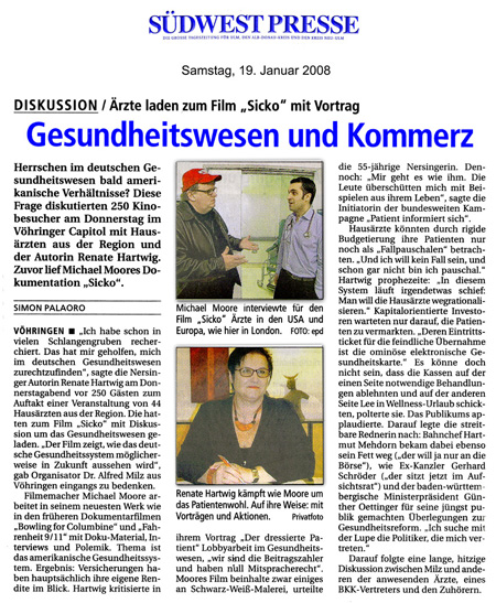 Sdwest Presse 19.01.2009
