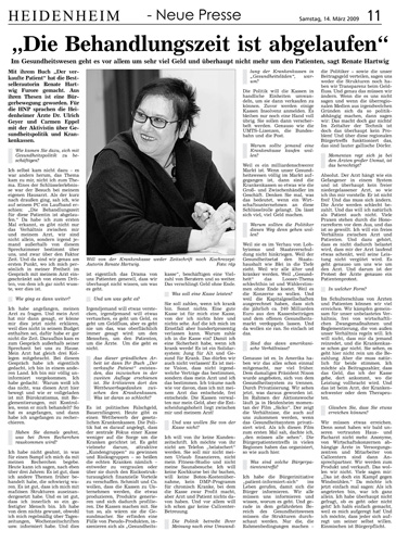 Heidenheim - Neue Presse 14.03.2009