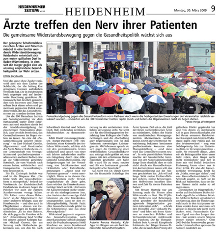 Heidenheimer Zeitung 30.03.2009