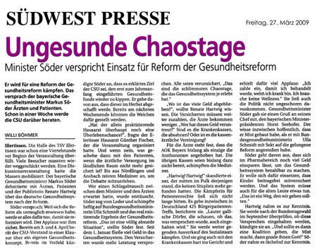 Sdwest Presse 27.03.2009