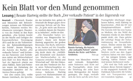 Neue Presse, 16.05.2009