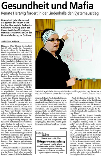 SDWEST PRESSE - Ehinger Tagblatt 27.05.2009