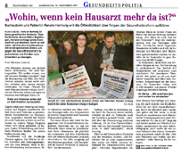 "Wohin, wenn kein Hausarzt mehr da ist?"