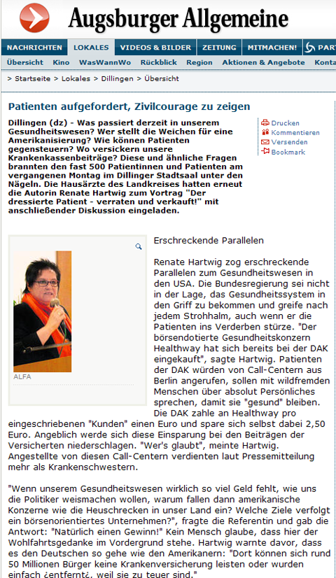 Patienten aufgefordert, Zivilcourage zu zeigen