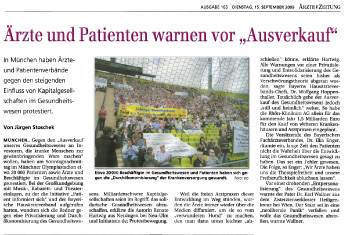 rzte Zeitung 15.09.2009